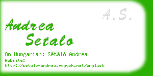 andrea setalo business card