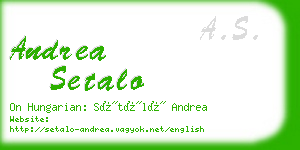 andrea setalo business card